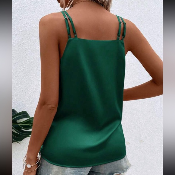 Luxe Satin Cami Top Blouse Shirt - Picture 8 of 16